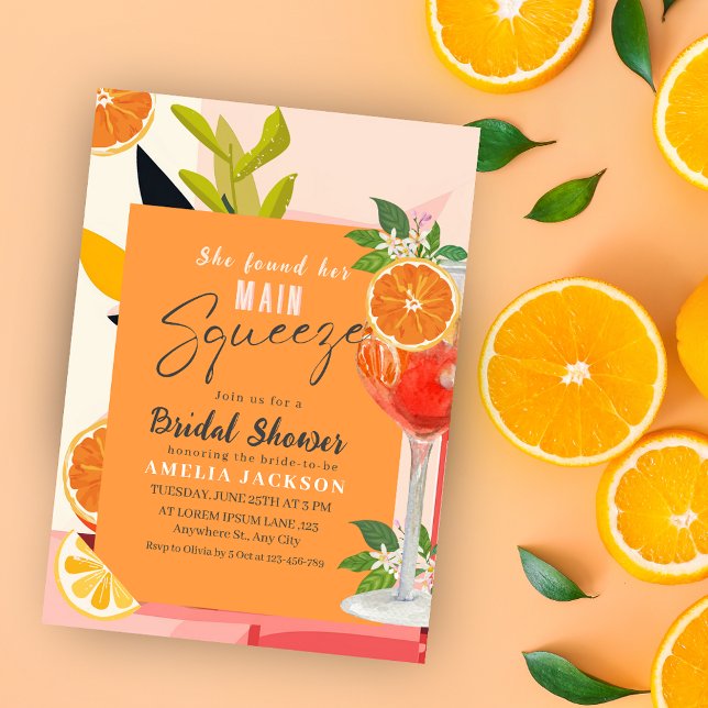Invitación Citrus Encontró su principal aprieta Bridal Shower (Subido por el creador)