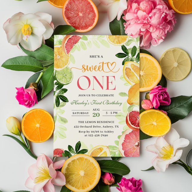 Invitación Citrus Fruit 1º cumpleaños (Subido por el creador)