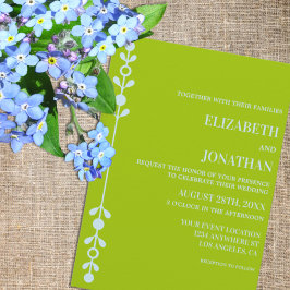 Invitación Citrus Green & Coastal Blue Wedding