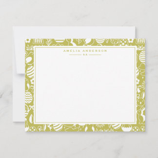Invitación Citrus Green Easter Egg Frame Note Card