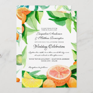 Invitación Citrus Kumquat Lemons Naranja Greeneration Waterco