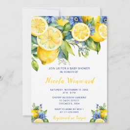 Invitación Citrus Lemon Mediterranean Baby Shower