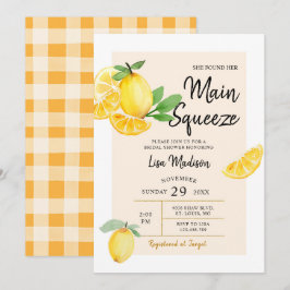 Invitación Citrus Lemon principal squeeze Bridal Ducha invita