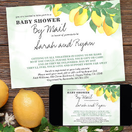 Invitación Citrus Lemons Mint Wash Baby Shower por correo