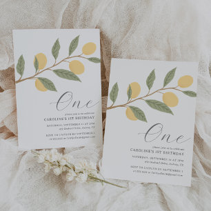 Invitación Citrus limón 1º cumpleaños
