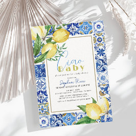 Invitación Citrus limón bebé azul Citrus Citrus Citrus