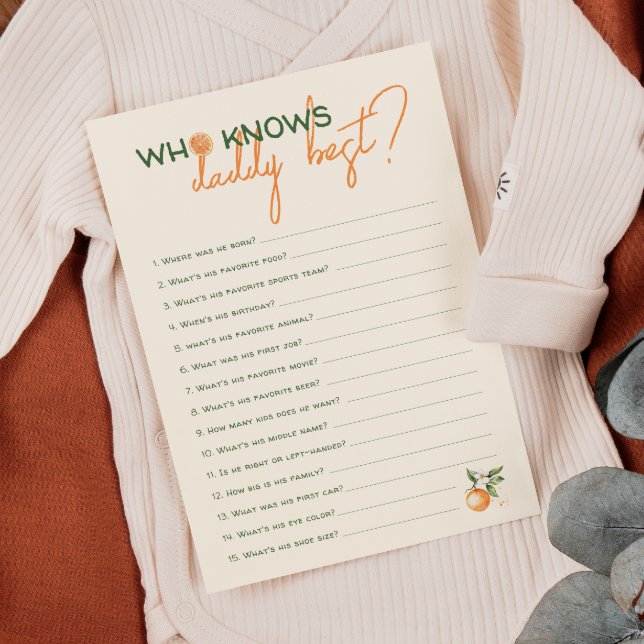 Invitación Citrus Little Cutie que conoce a papi mejor carta (Subido por el creador)