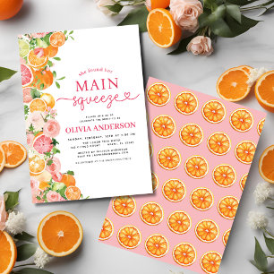 Invitación Citrus Main Squeeze Bridal Shower Naranja