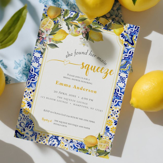 Invitación Citrus Mediterranean Main Squeeze Bridal Shower In (Subido por el creador)