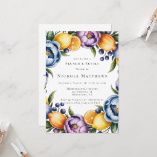 Invitación Citrus mediterráneo Bouquet Brunch & Bubbly