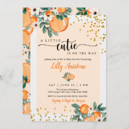 Invitación Citrus Naranja Cutie Clementine Baby Shower