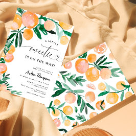 Invitación Citrus Naranja Un poco dulce Baby Shower