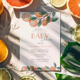 Invitación Citrus Naranjas Tangerines Baby Shower