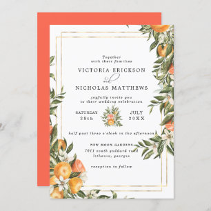 Invitación Citrus Orchard  Boda Botánico Boho