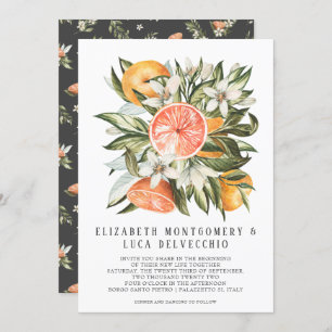 Invitación Citrus Orchard Boda Botánico Boho