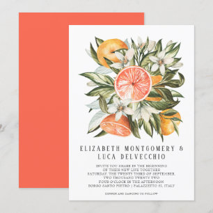Invitación Citrus Orchard   Boda Botánico Boho