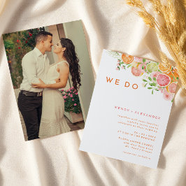 Invitación Citrus Watercolor We Do Boda Photo