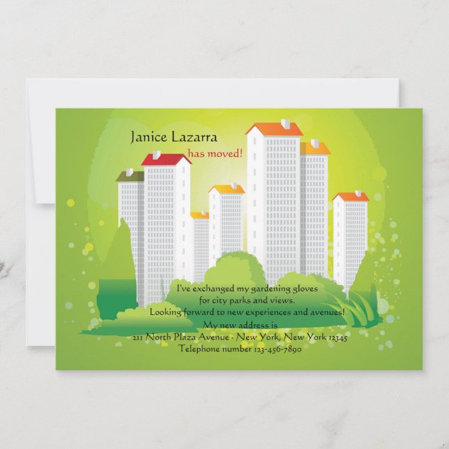 Invitación City Green Moving (Anverso)