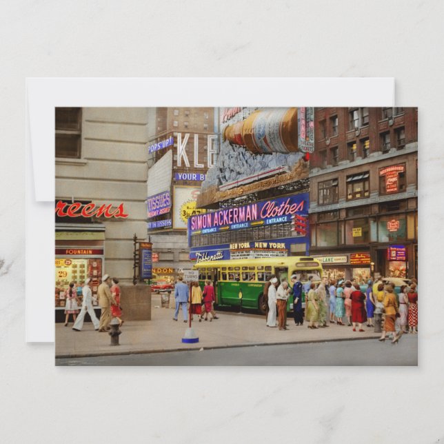 Invitación City - Manhattan, NY - 43 y Broadway 1952 (Anverso)