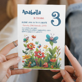 Invitación City Park I Cute Criaturas de hierbas Fiesta de cu