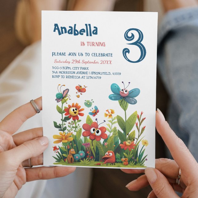 Invitación City Park I Cute Criaturas de hierbas Fiesta de cu (Subido por el creador)