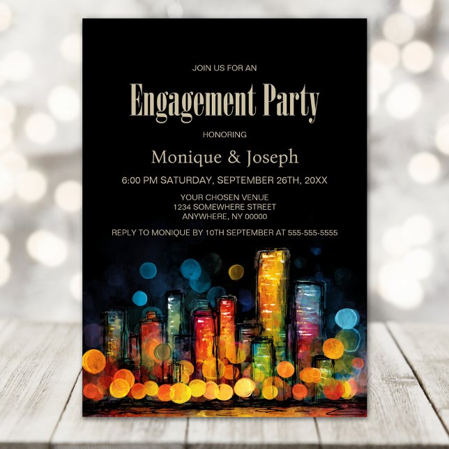 Invitación Cityscape Engagement Party (Subido por el creador)