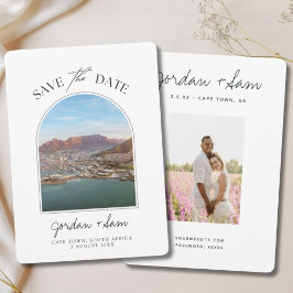 Invitación Ciudad del Cabo, Boda de Sudáfrica, salva foto de 