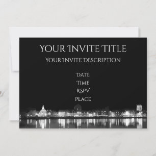 Invitación Ciudad Iluminada De Noche