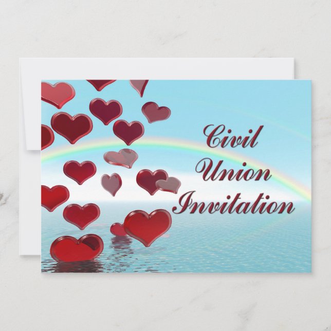 Invitación civil de la ceremonia de la unión (Anverso)