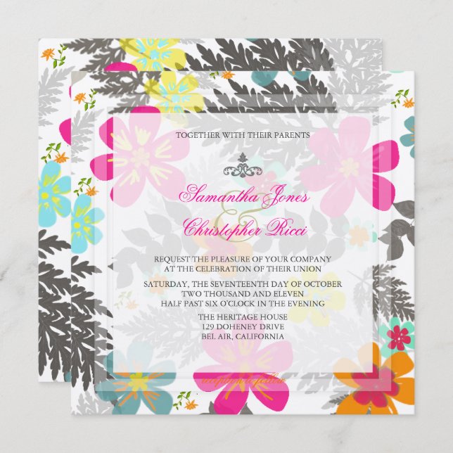 INVITACIÓN CKGRND/FELT ECRU (Anverso / Reverso)