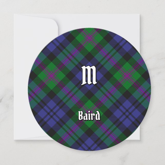 Invitación Clan Baird Tartan (Anverso)