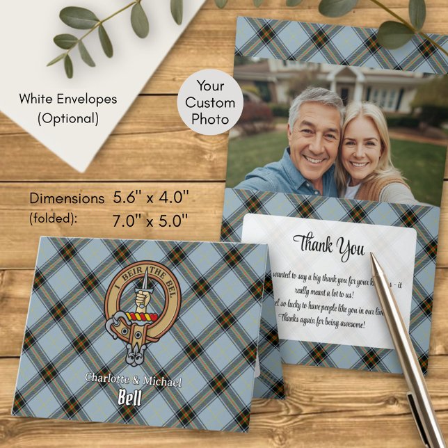 Invitación Clan Bell Crest over Tartan (Subido por el creador)