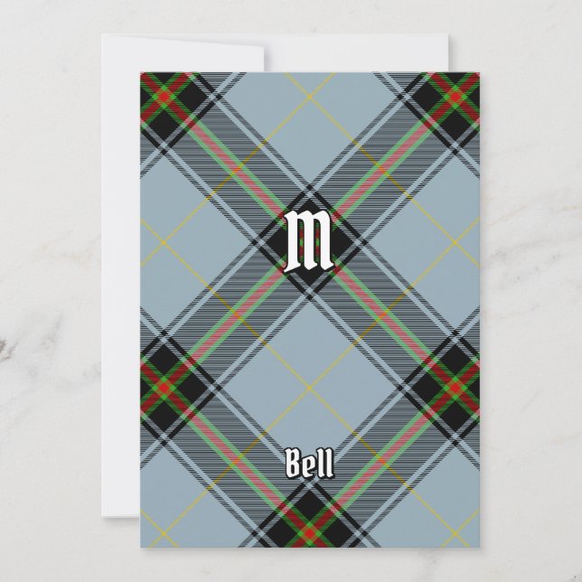 Invitación Clan Bell Tartan (Anverso)