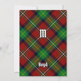 Invitación Clan Boyd Tartan
