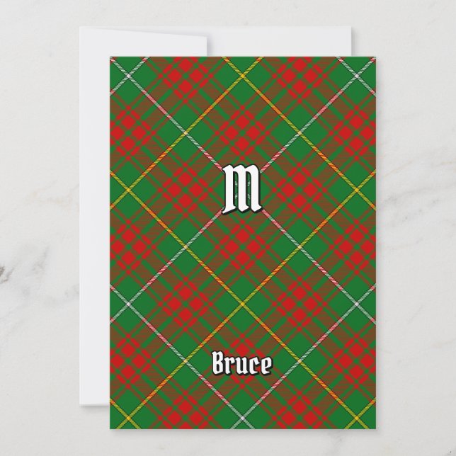 Invitación Clan Bruce Hunting Tartan (Anverso)