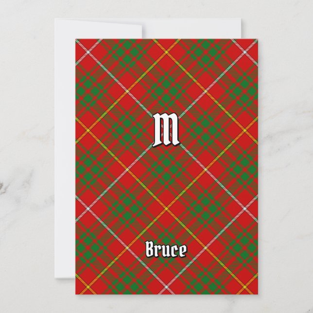 Invitación Clan Bruce Tartan (Anverso)