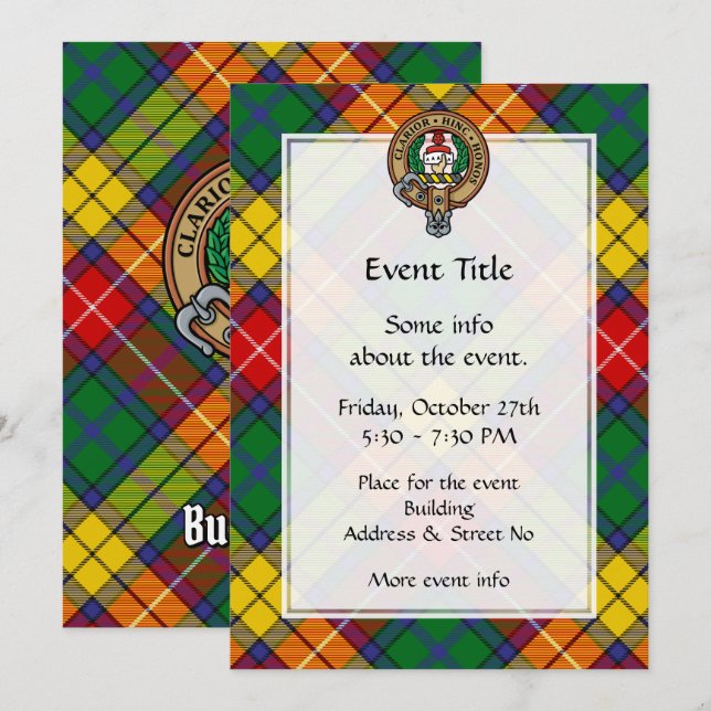 Invitación Clan Buchanan Escudo (Anverso / Reverso)
