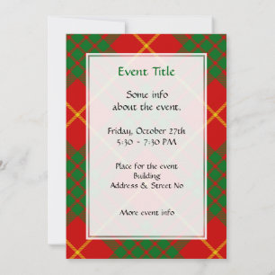 Invitación Clan Cameron Tartan