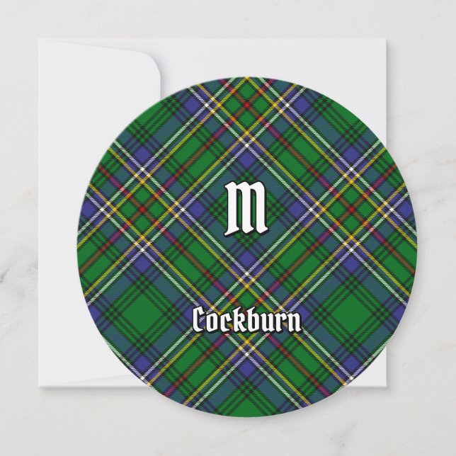 Invitación Clan Cockburn Tartan (Anverso)