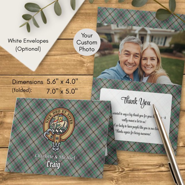 Invitación Clan Craig Crest over Tartan (Subido por el creador)