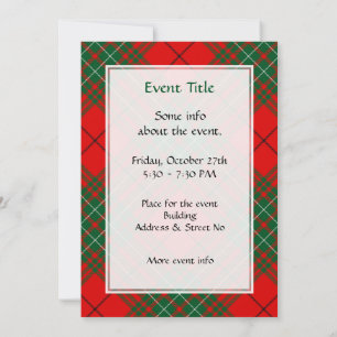 Invitación Clan Cumming Tartan