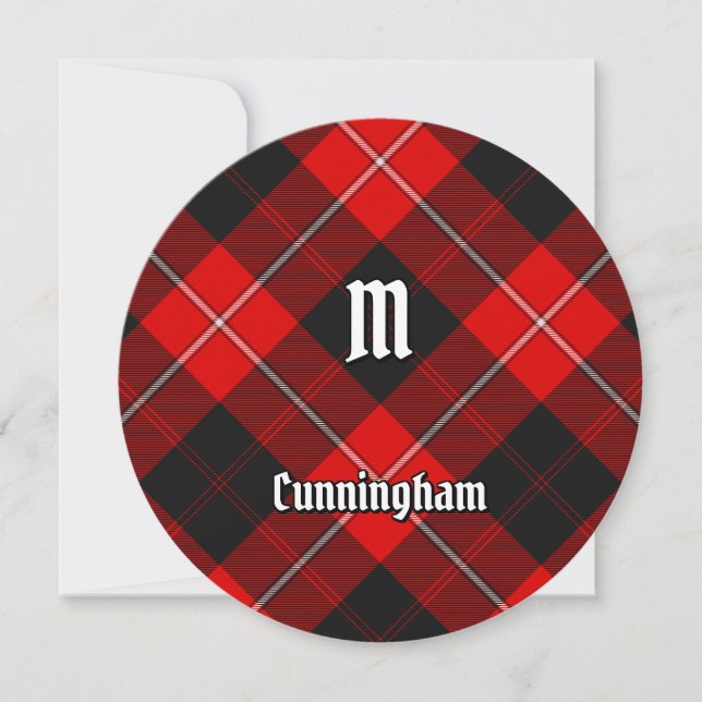 Invitación Clan Cunningham Tartan (Anverso)