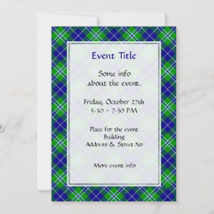 Invitación Clan Douglas Tartan