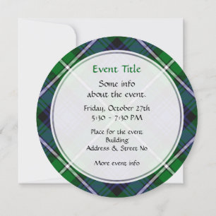 Invitación Clan Forbes Tartan