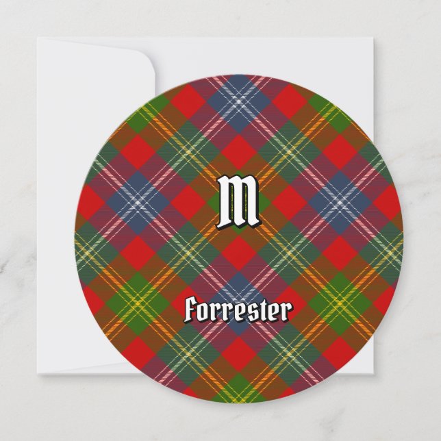 Invitación Clan Forrester Tartan (Anverso)