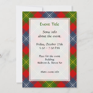Invitación Clan Forrester Tartan