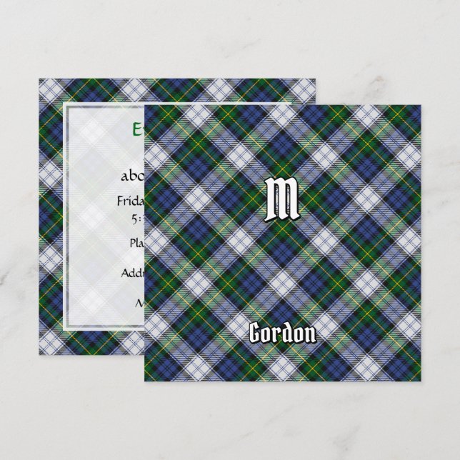 Invitación Clan Gordon Dress Tartan (Anverso / Reverso)