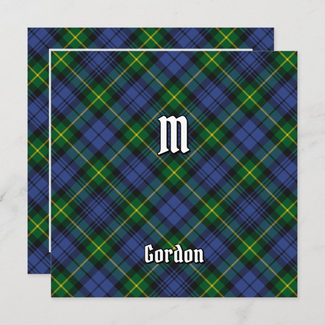 Invitación Clan Gordon Tartan (Anverso / Reverso)