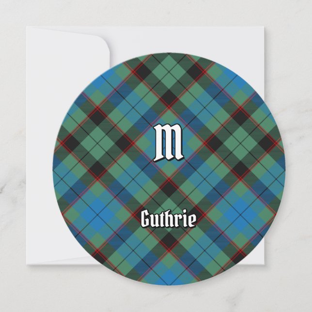 Invitación Clan Guthrie Tartan (Anverso)