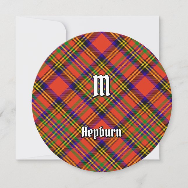 Invitación Clan Hepburn Tartan (Anverso)